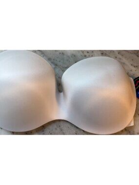 NEW MAIDENFORM White DM9472 Multiway Strapless Stay Up Band Bra Underwire 34D